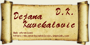 Dejana Kuvekalović vizit kartica
